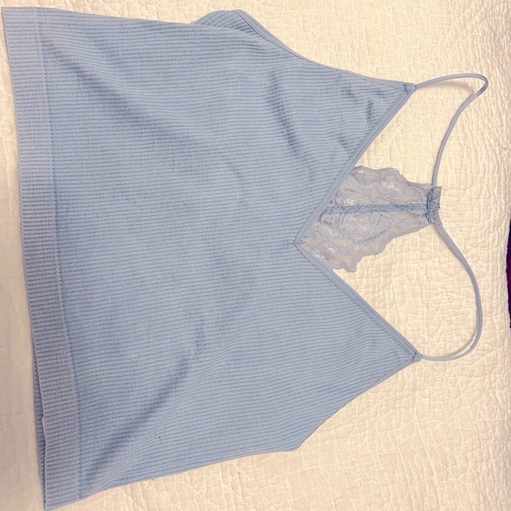 Blue crop top from pacsun.